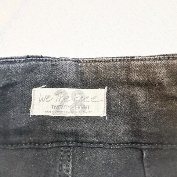 We the Free Flare Wide Leg Black Denim Jeans Size 28 - Picture 4 of 9
